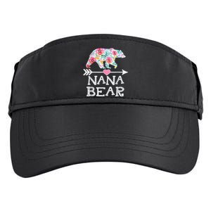 Nana Bear Floral Family Mothers Day Adult Drive Performance Visor