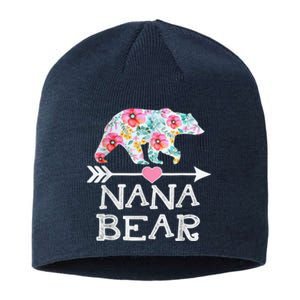 Nana Bear Floral Family Mothers Day Sustainable Beanie