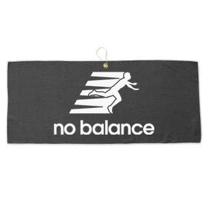 No Balance Funny Running Logo Parody No Balance Large Microfiber Waffle Golf Towel