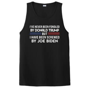 Never Been Fondled By Donald Trump But I Have Been Screwed By Joe Biden Funny PosiCharge Competitor Tank