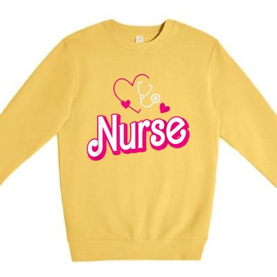 Nerrrdy Black Funny Nurse Premium Crewneck Sweatshirt