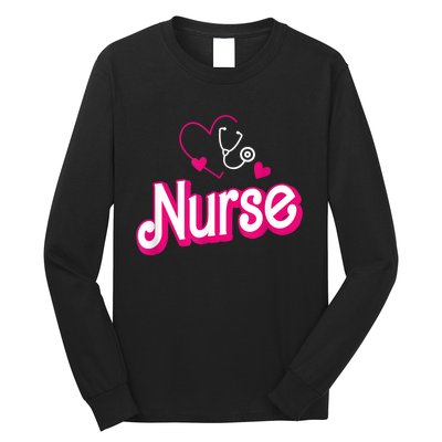 Nerrrdy Black Funny Nurse Long Sleeve Shirt