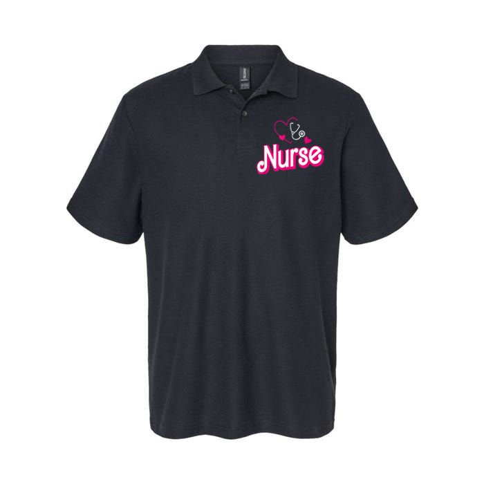 Nerrrdy Black Funny Nurse Softstyle Adult Sport Polo