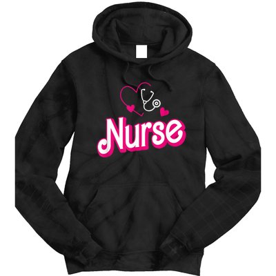 Nerrrdy Black Funny Nurse Tie Dye Hoodie