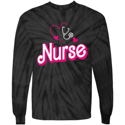 Nerrrdy Black Funny Nurse Tie-Dye Long Sleeve Shirt