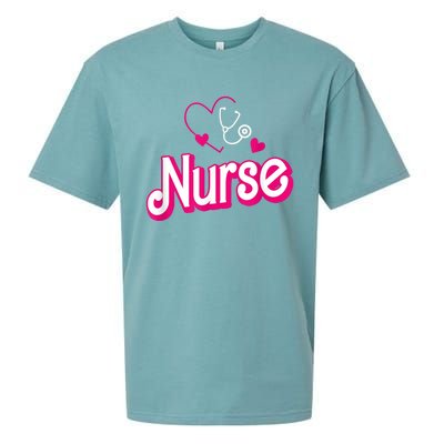 Nerrrdy Black Funny Nurse Sueded Cloud Jersey T-Shirt