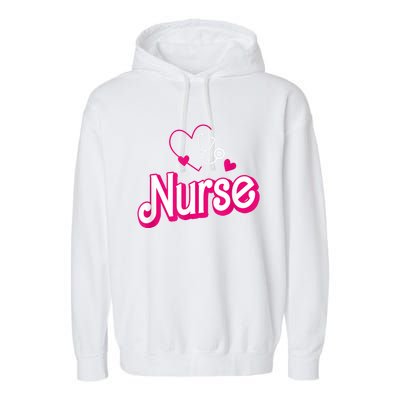 Nerrrdy Black Funny Nurse Garment-Dyed Fleece Hoodie