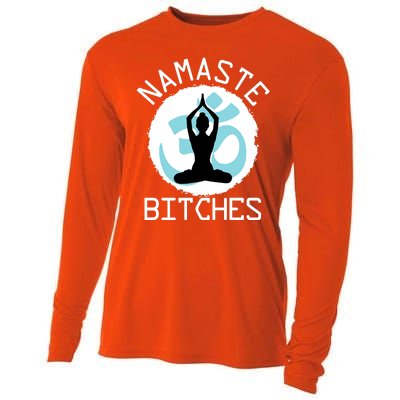 Namaste Bitches Funny Yoga Cooling Performance Long Sleeve Crew