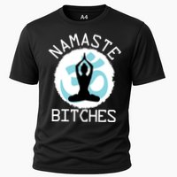 Namaste Bitches Funny Yoga Cooling Performance Crew T-Shirt