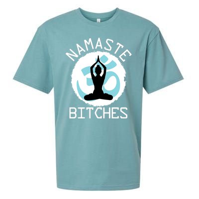 Namaste Bitches Funny Yoga Sueded Cloud Jersey T-Shirt