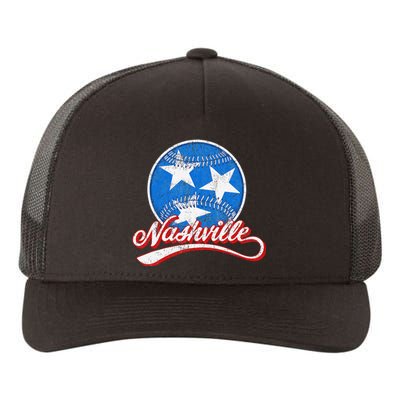 Nashville Baseball Faded Yupoong Adult 5-Panel Trucker Hat