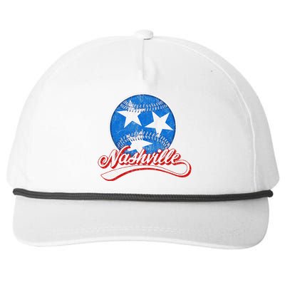 Nashville Baseball Faded Snapback Five-Panel Rope Hat