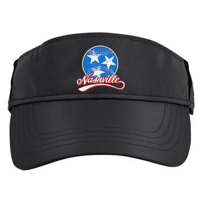 Nashville Baseball Faded Adult Drive Performance Visor