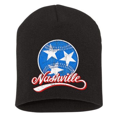 Nashville Baseball Faded Short Acrylic Beanie