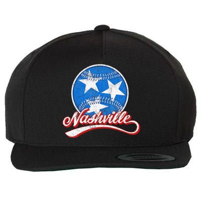 Nashville Baseball Faded Wool Snapback Cap