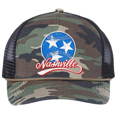 Nashville Baseball Faded Retro Rope Trucker Hat Cap