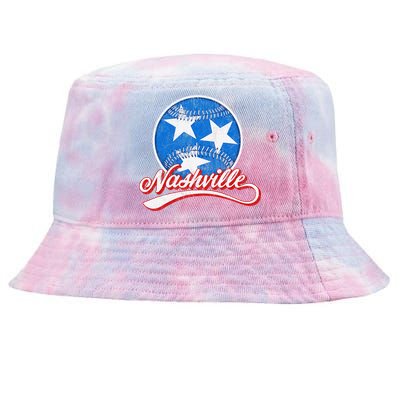 Nashville Baseball Faded Tie-Dyed Bucket Hat