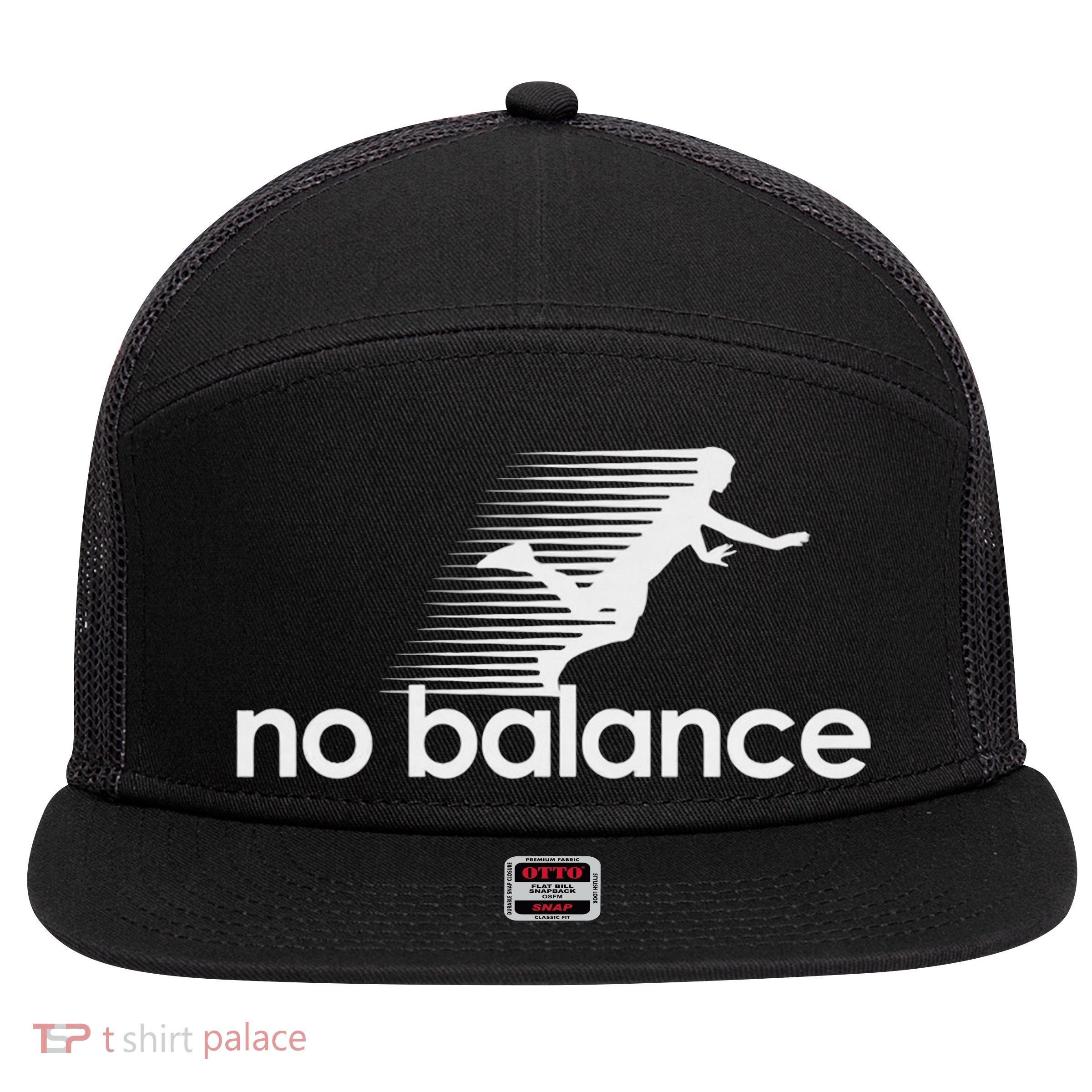 No Balance New Balance Funny 7 Panel Mesh Trucker Snapback Hat
