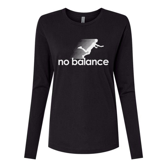 No Balance New Balance Funny Womens Cotton Relaxed Long Sleeve T-Shirt