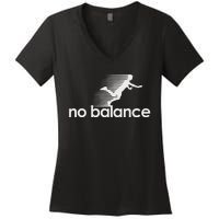 No Balance New Balance Funny Women's V-Neck T-Shirt