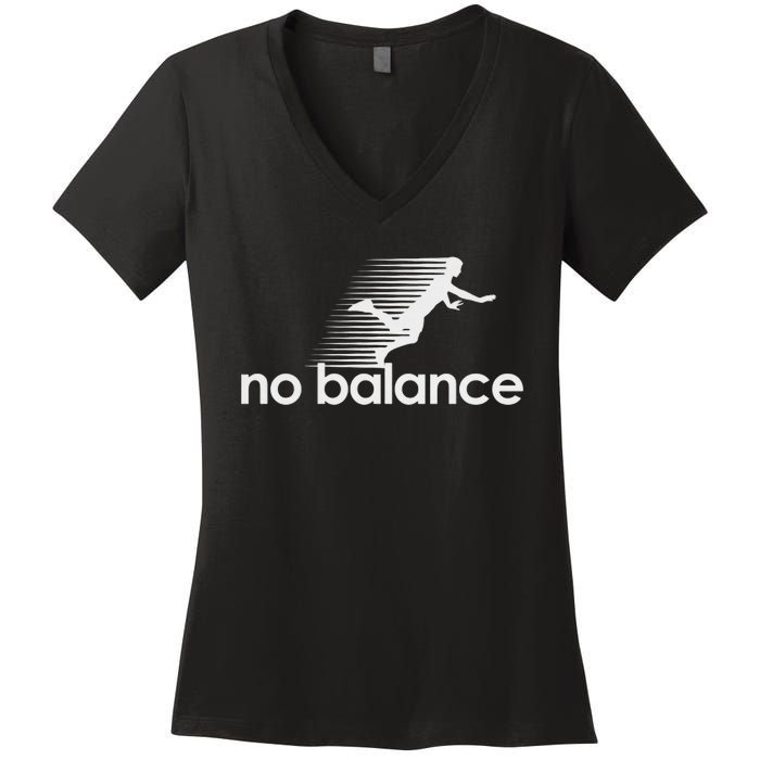 No Balance New Balance Funny Women's V-Neck T-Shirt