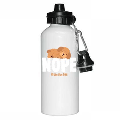 Nope Brain Fog Day Lupus Awareness Fibromyalgia Fibro Great Gift Aluminum Water Bottle