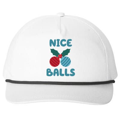 Nice Balls Funny Christmas Ornament Snapback Five-Panel Rope Hat