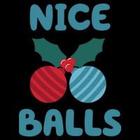 Nice Balls Funny Christmas Ornament Drawstring Bag
