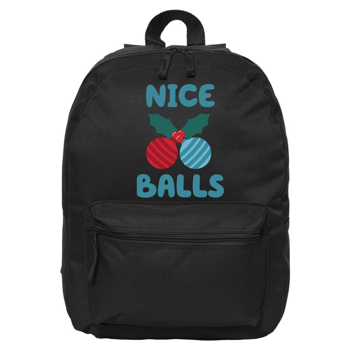 Nice Balls Funny Christmas Ornament 16 in Basic Backpack