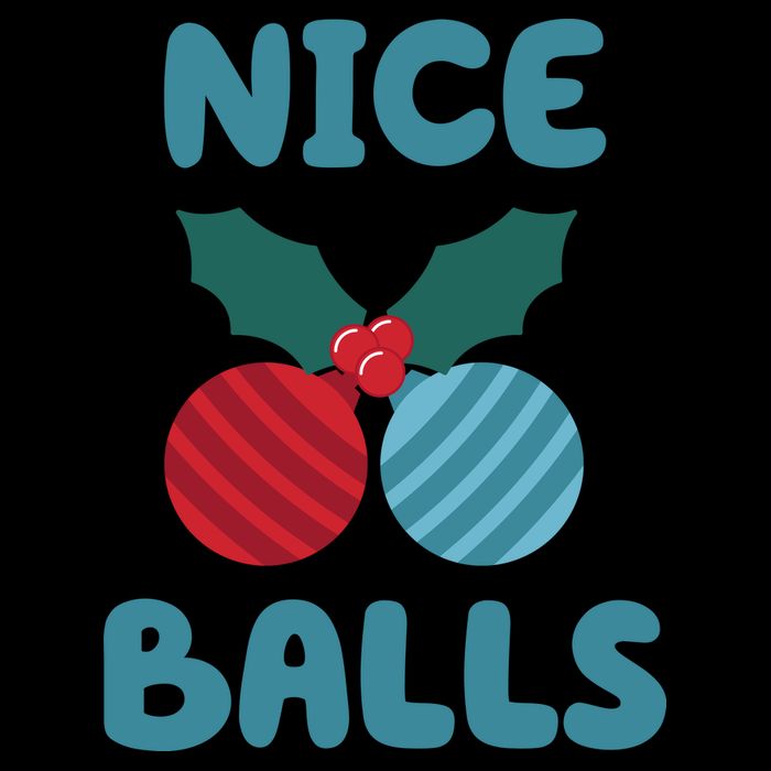 Nice Balls Funny Christmas Ornament 16 in Basic Backpack