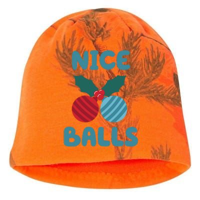 Nice Balls Funny Christmas Ornament Kati - Camo Knit Beanie