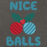 Nice Balls Funny Christmas Ornament Cotton Canvas Backpack