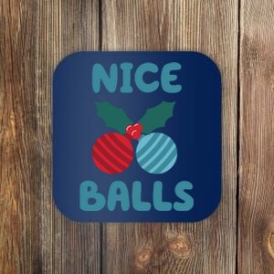 Nice Balls Funny Christmas Ornament Coaster