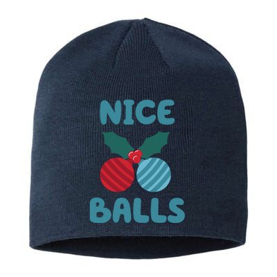 Nice Balls Funny Christmas Ornament Sustainable Beanie