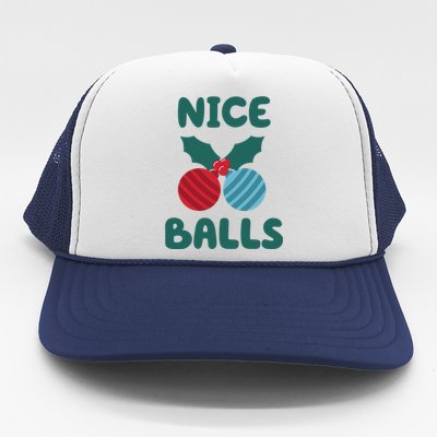 Nice Balls Funny Christmas Ornament Trucker Hat