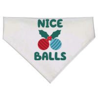 Nice Balls Funny Christmas Ornament USA-Made Doggie Bandana