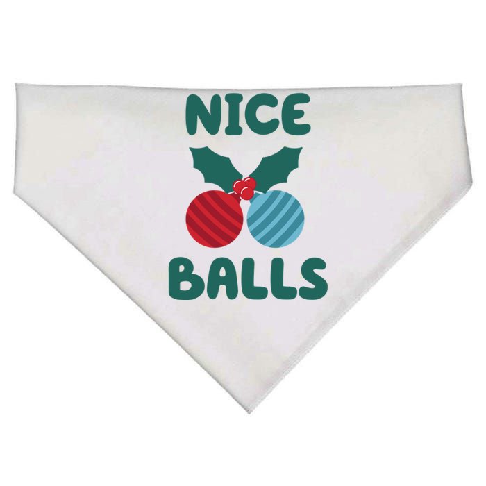 Nice Balls Funny Christmas Ornament USA-Made Doggie Bandana