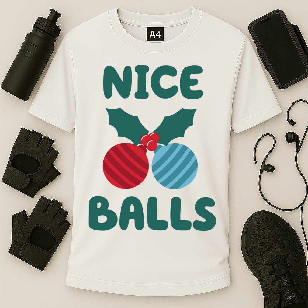 Nice Balls Funny Christmas Ornament Performance Shirt
