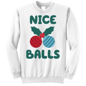 Nice Balls Funny Christmas Ornament Sweatshirt