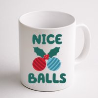 Nice Balls Funny Christmas Ornament Mug