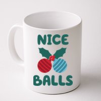 Nice Balls Funny Christmas Ornament Mug