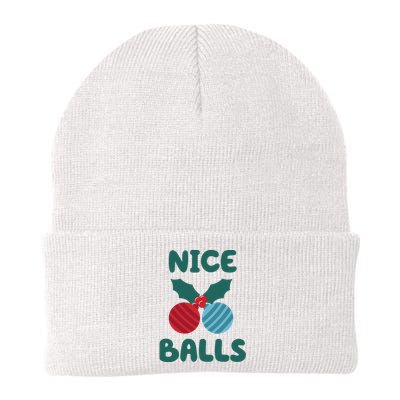 Nice Balls Funny Christmas Ornament Knit Cap Winter Beanie