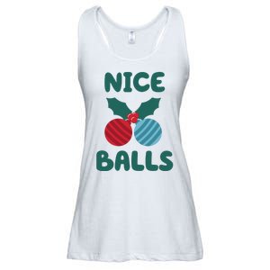 Nice Balls Funny Christmas Ornament Ladies Essential Flowy Tank