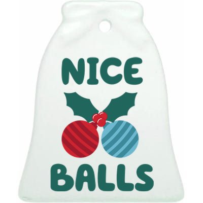 Nice Balls Funny Christmas Ornament Ceramic Bell Ornament