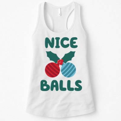 Nice Balls Funny Christmas Ornament Womens Tank Top