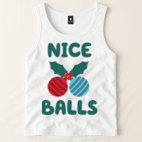 Nice Balls Funny Christmas Ornament Tank Top