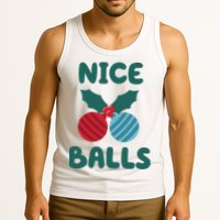 Nice Balls Funny Christmas Ornament Tank Top