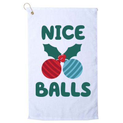 Nice Balls Funny Christmas Ornament Golf Towel