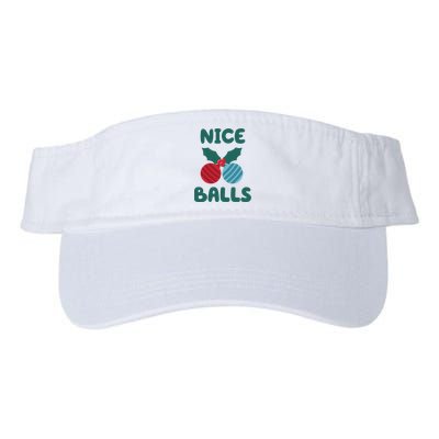 Nice Balls Funny Christmas Ornament Valucap Bio-Washed Visor