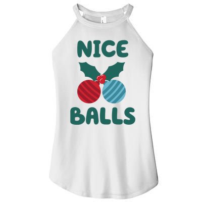 Nice Balls Funny Christmas Ornament Women’s Perfect Tri Rocker Tank